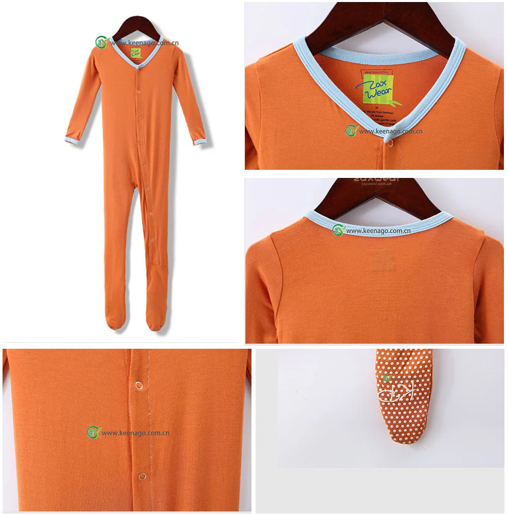 Newborn Baby Clothes Antibacterial Organic 95% Bamboo Viscose Spandex Garments Romper Bodysuit Infant Wear Bamboo Sleepwear for Baby/Infant