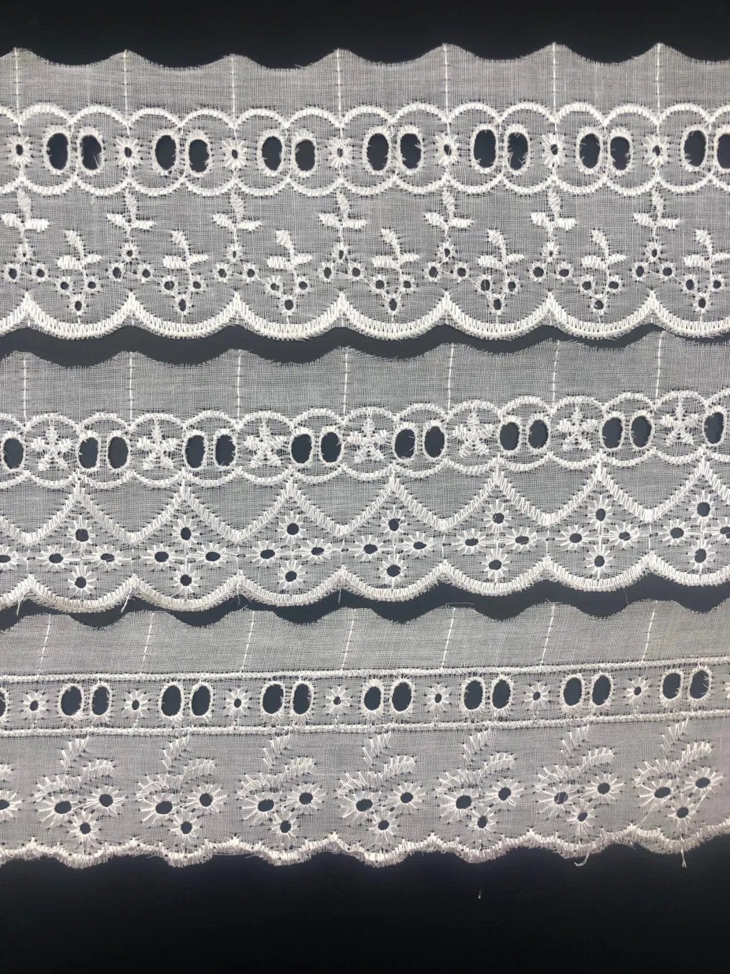 Customized Dyeing Polyester Cotton Embroidery Lace Fabric Swiss Bridal Fashion Design Tc Gpo Lace for Garment Fashion Clothing Accessories