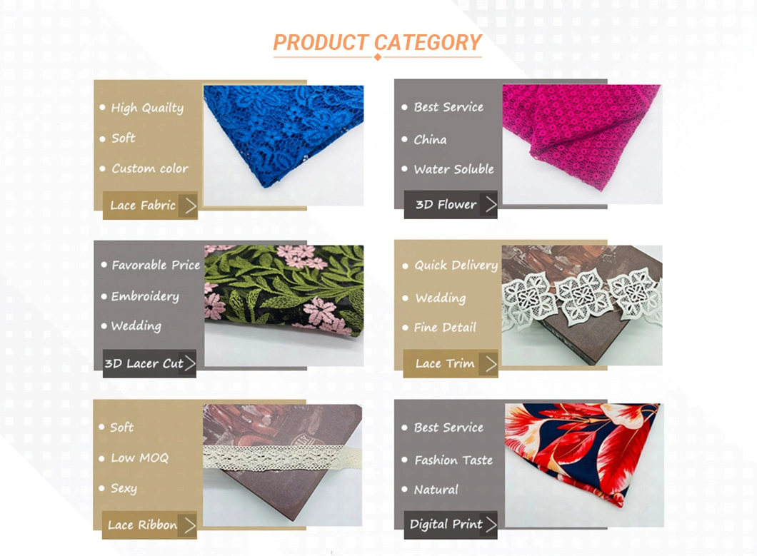 High Quality New Style Custom Factory Tricot Strech Lace