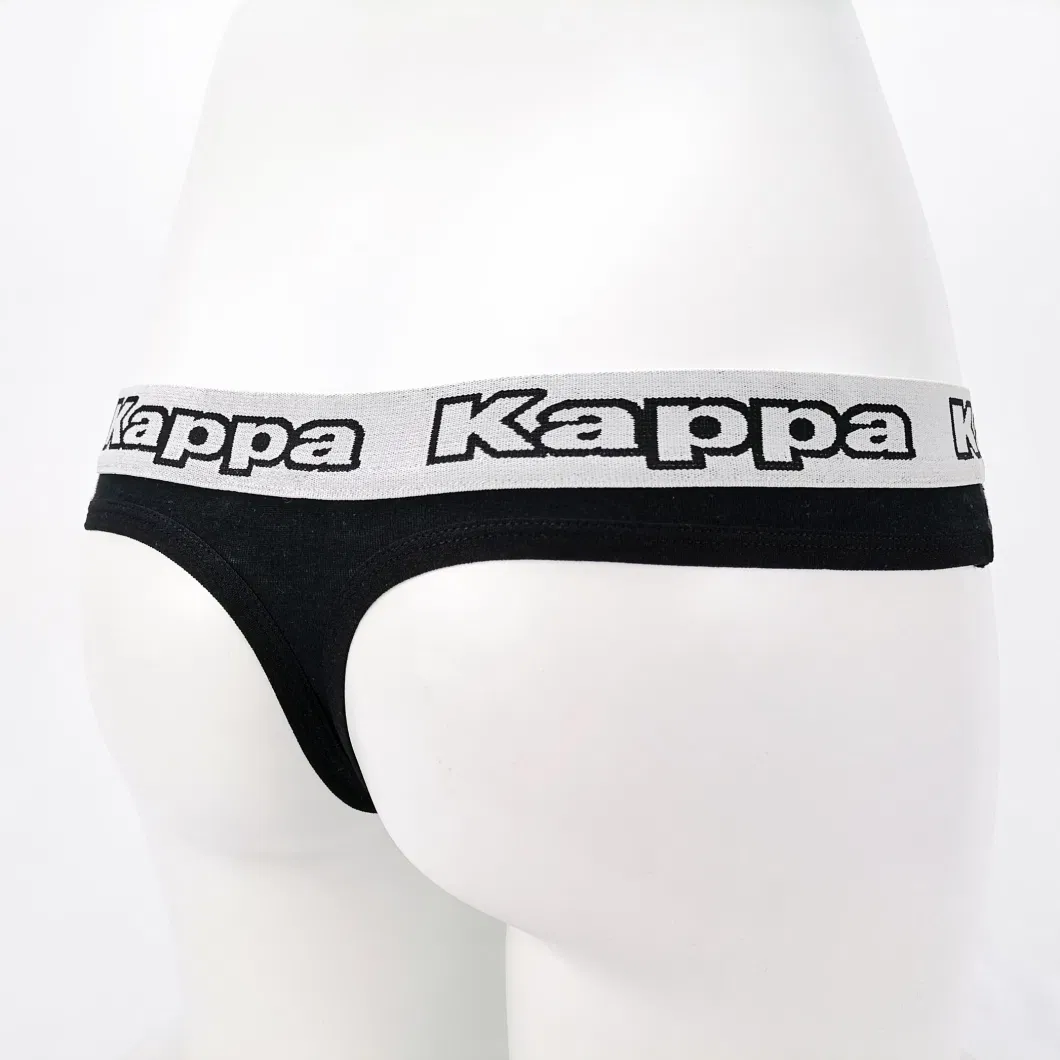 Customize Logo Knitt Cotton Sexy Ladies Thongs Underpants with Factory Price