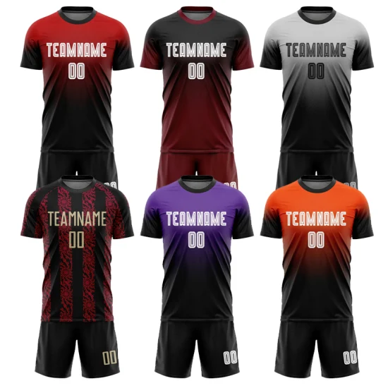 Maillot de football personnalisé OEM, maillot de sport par sublimation de haute qualité, vente en gros