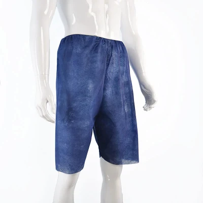 Culotte de sous-vêtements non tissée hygiénique hygiénique jetable pour Salon/SPA/Massage, Boxer confortable, caleçon bleu pour homme